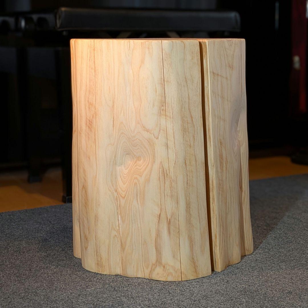 3104　　檜　切り株　丸太　椅子　 スツール　高さ約42.5cm