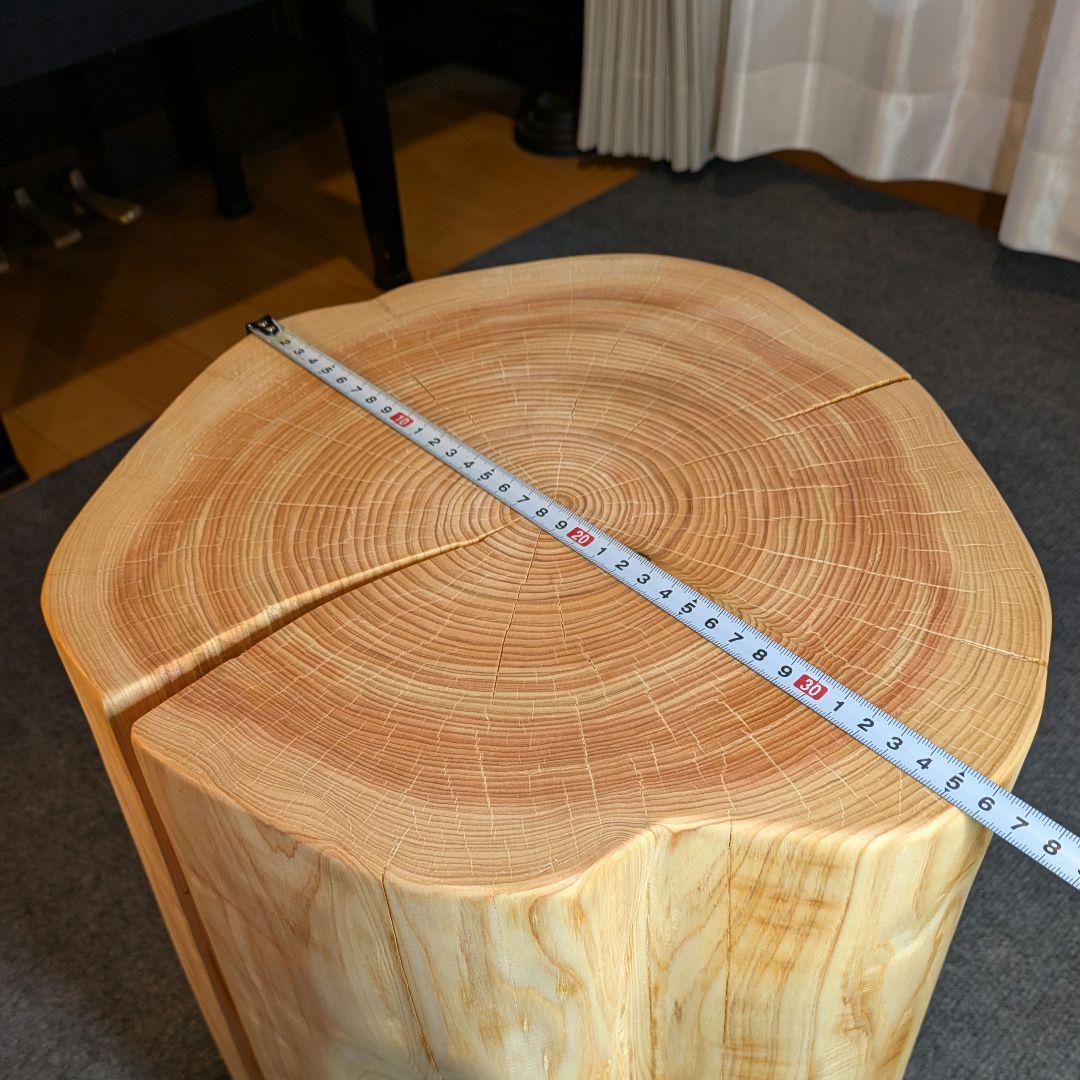 3104　　檜　切り株　丸太　椅子　 スツール　高さ約42.5cm