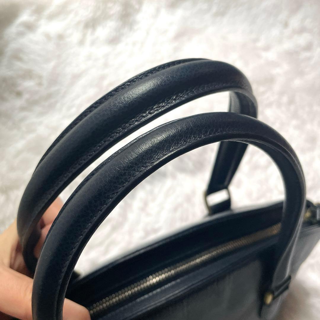 希少⭐︎OLD COACH マディソン イタリア製 ネイビー 2wayハンドバッグ