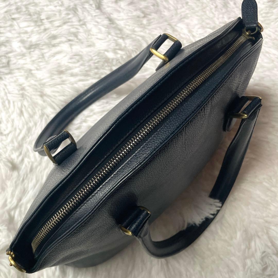 希少⭐︎OLD COACH マディソン イタリア製 ネイビー 2wayハンドバッグ