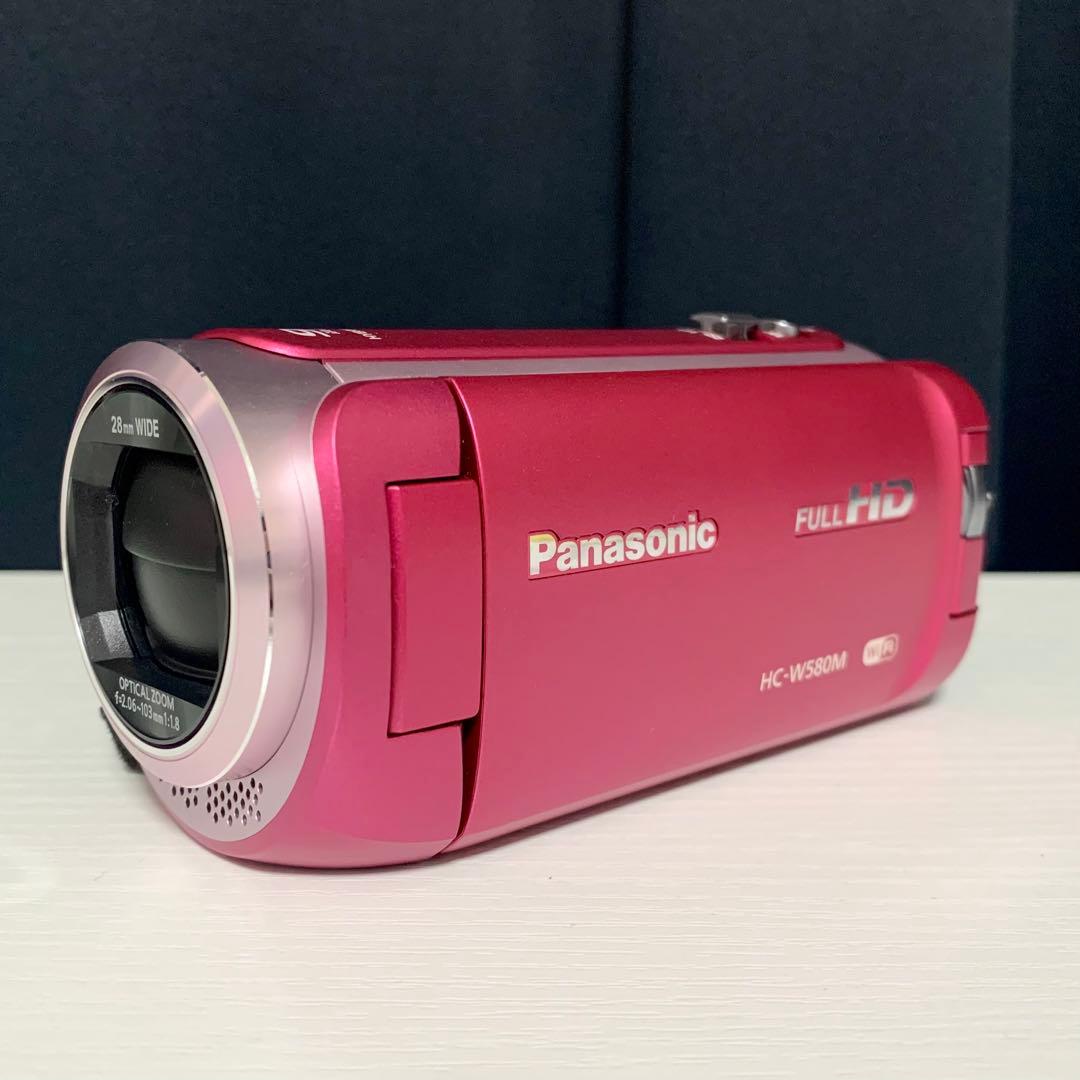デジタルハイビジョンビデオカメラ ピンク Panasonic HC-W580M