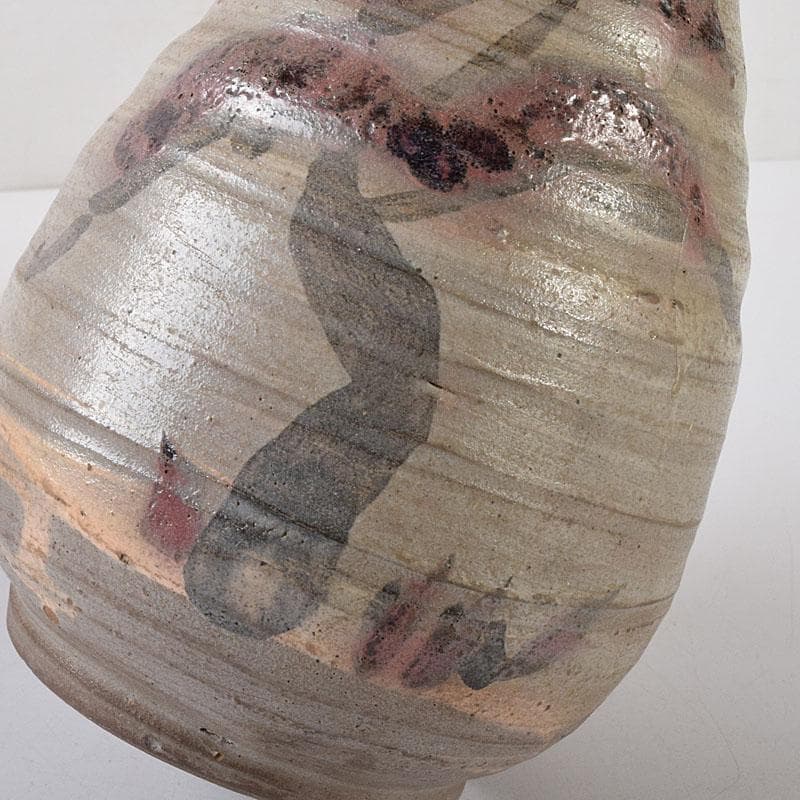 唐津　二川焼　鶴首徳利　時代箱　C　7274