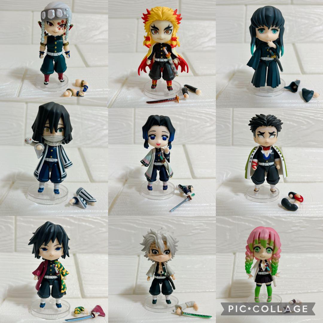 鬼滅の刃　フィギュアーツミニ　柱9人(無一郎くんの支え破損)