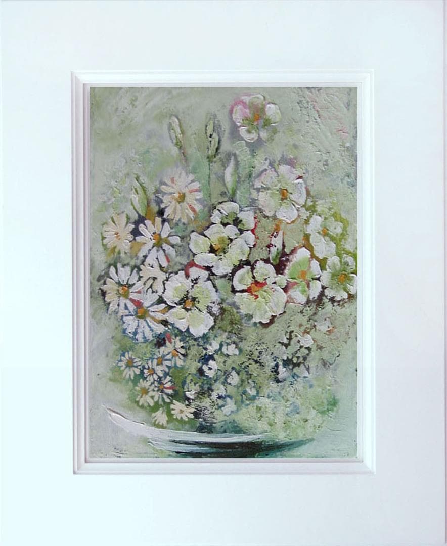 油絵 菅家令子 絵 絵画 インテリア uF6-112802 花