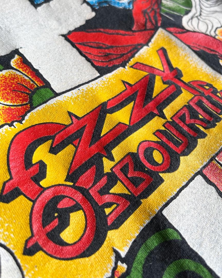 90's \" OZZY OSBORNE \" タトゥー総柄 バンド Tシャツ