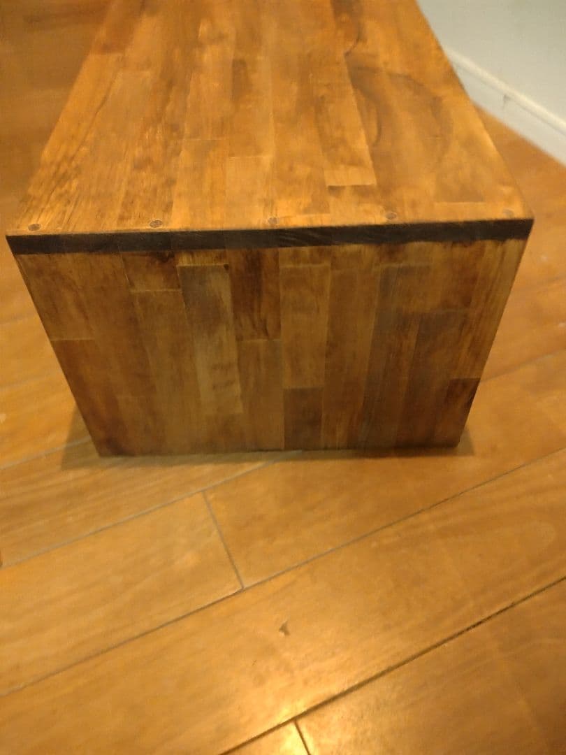 木製　ハンドメイド　オーダー　コの字　ベンチ　水槽台　シェルフ　ワトコオイル