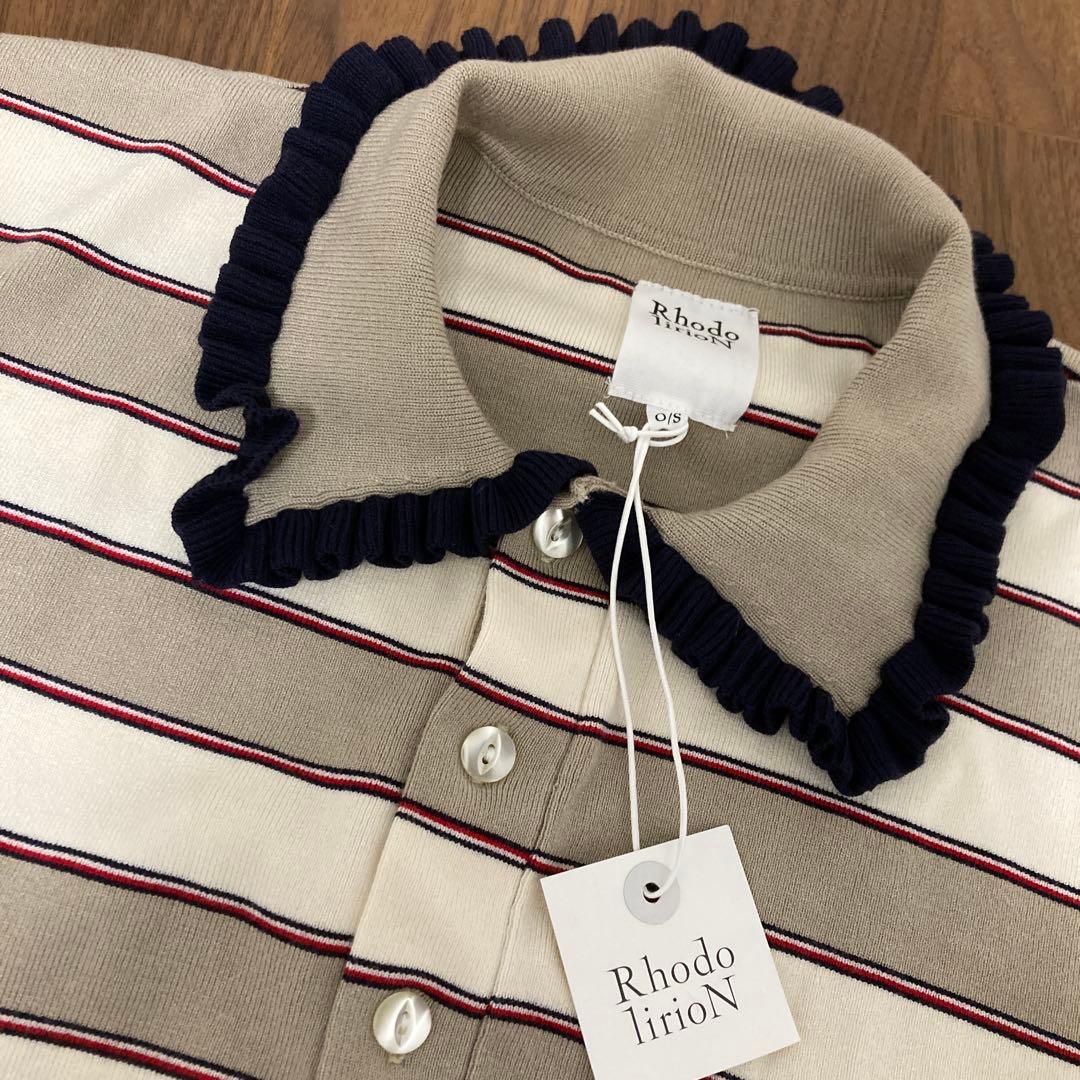 新品　rhodolirion Frill Polo Sweater ポロシャツ