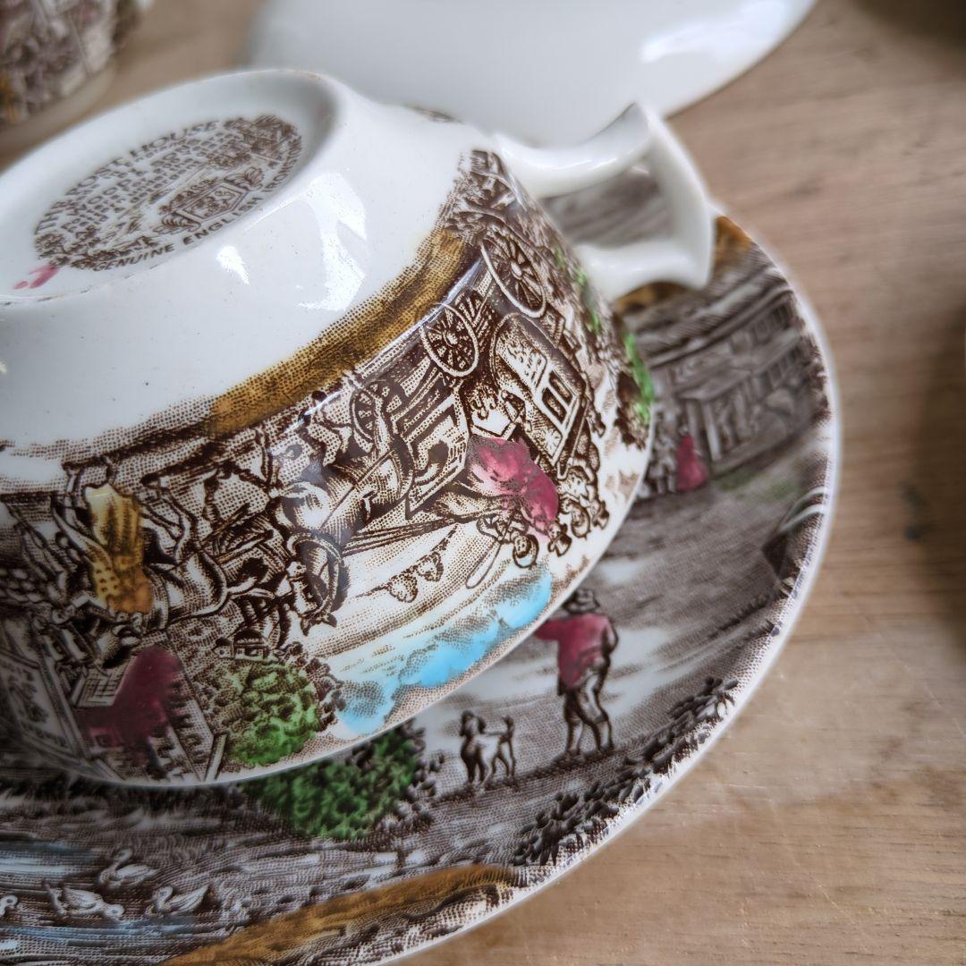 ヴィンテージ スープカップ&ソーサー 6セット イギリス製