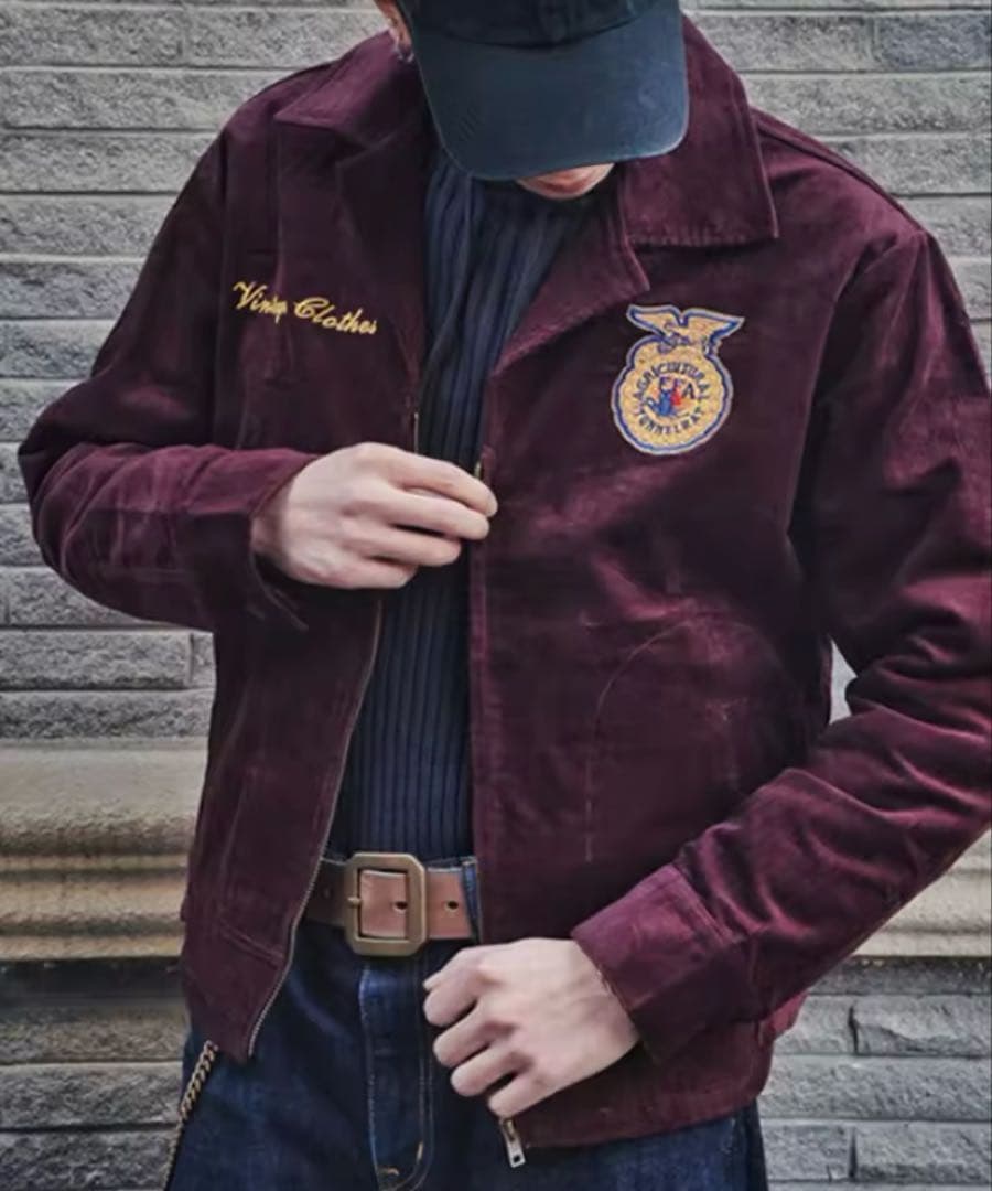 トンコロFFA復刻コーデュロイジャケット バーガンディ
