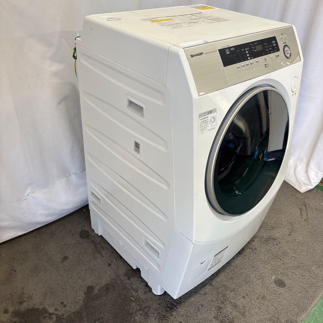 30　SHARP　ドラム式洗濯機　10キロ　乾燥　左開き　設置無料　安い‼️