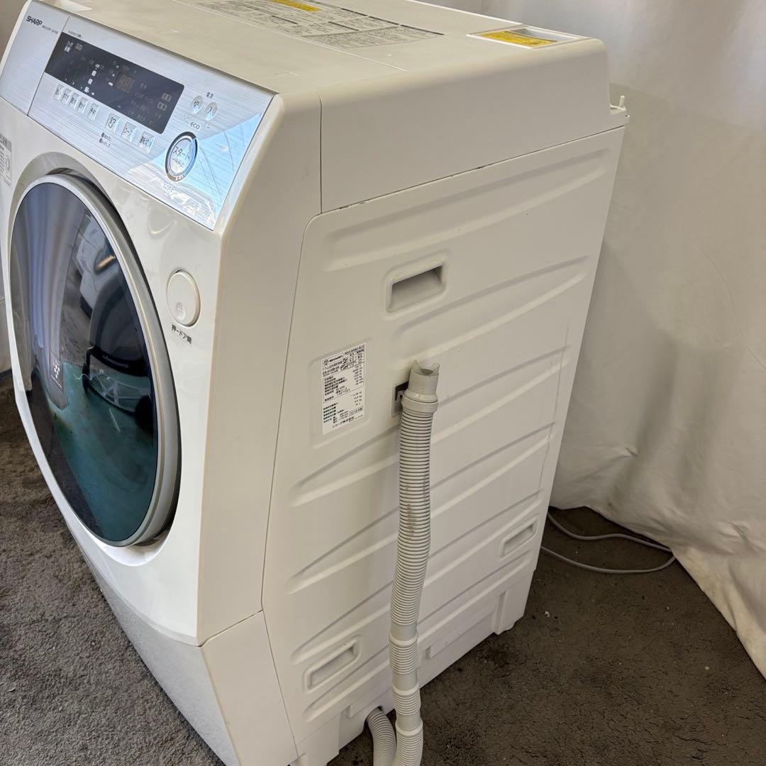 30　SHARP　ドラム式洗濯機　10キロ　乾燥　左開き　設置無料　安い‼️