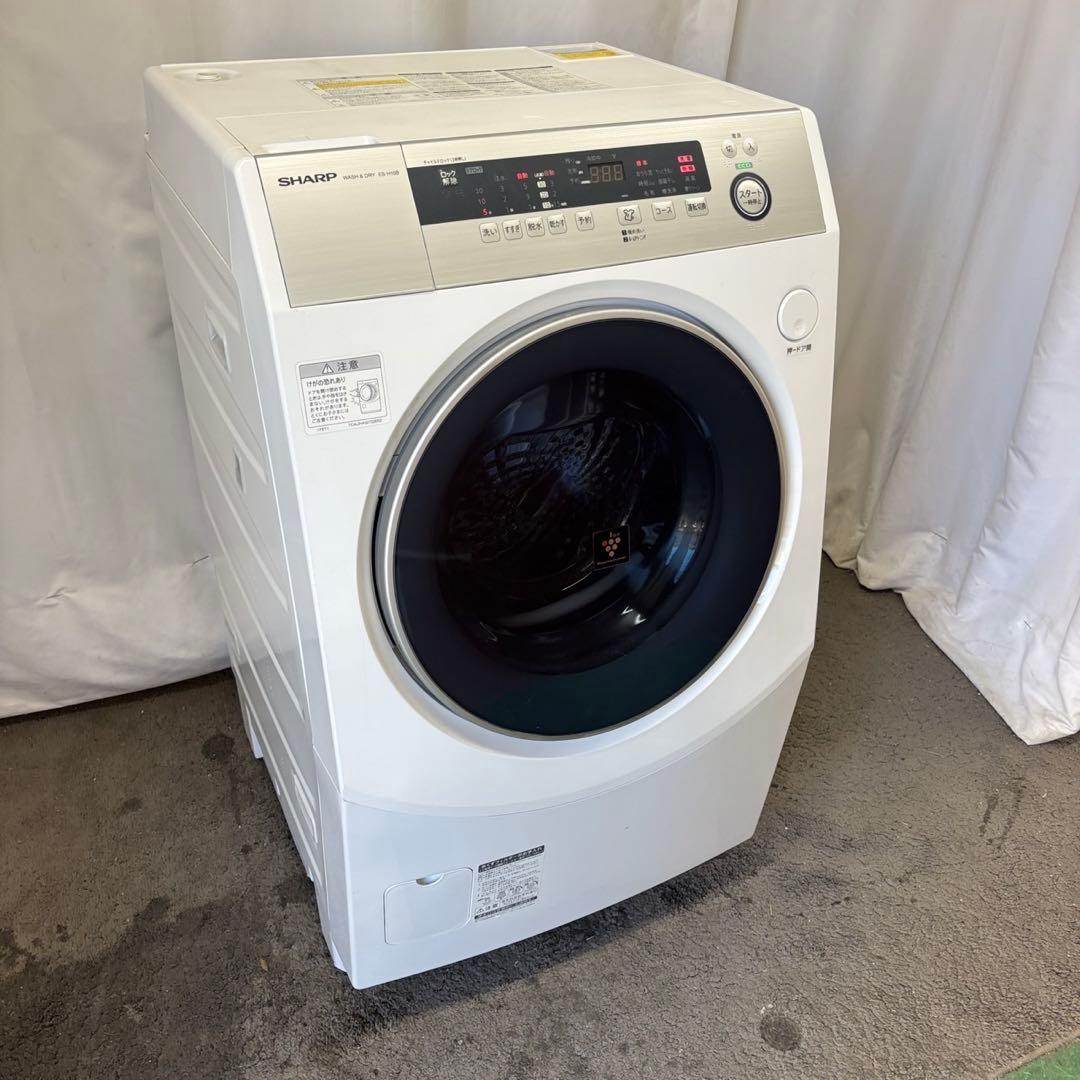 30　SHARP　ドラム式洗濯機　10キロ　乾燥　左開き　設置無料　安い‼️