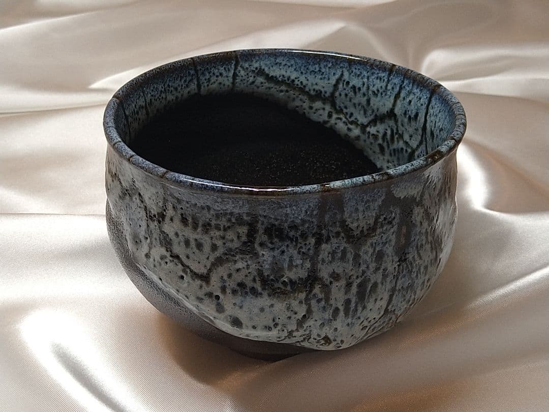黒薩摩　龍門司焼　抹茶茶碗