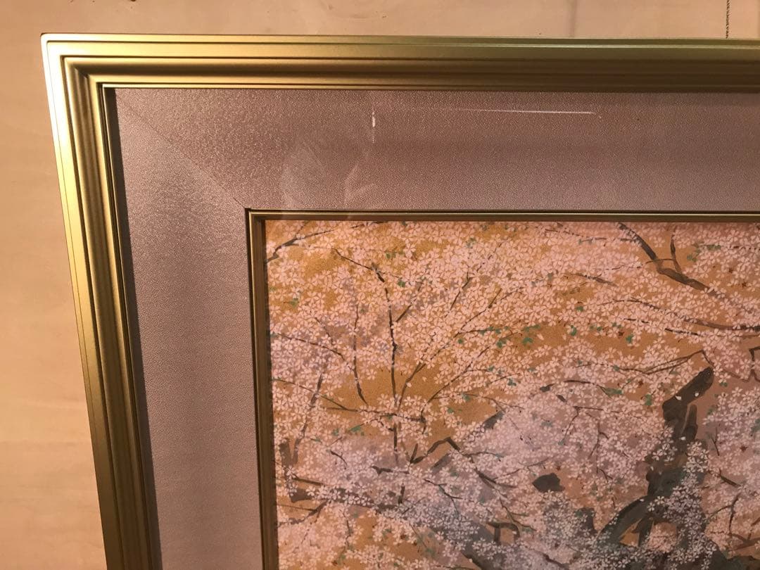 TUSAさま専用　中島千波「山高神代桜」 岩絵具方式複製画　作品証明シール有り