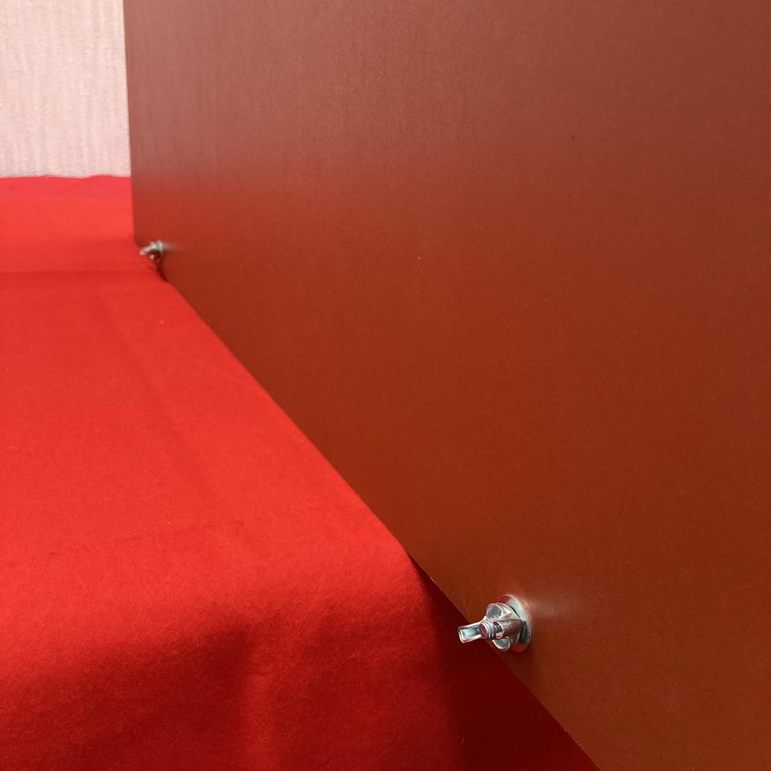 KM12 可愛い飾り台　朱塗り　巾70㎝位　ひな人形　親王飾り台　木目込み飾り台