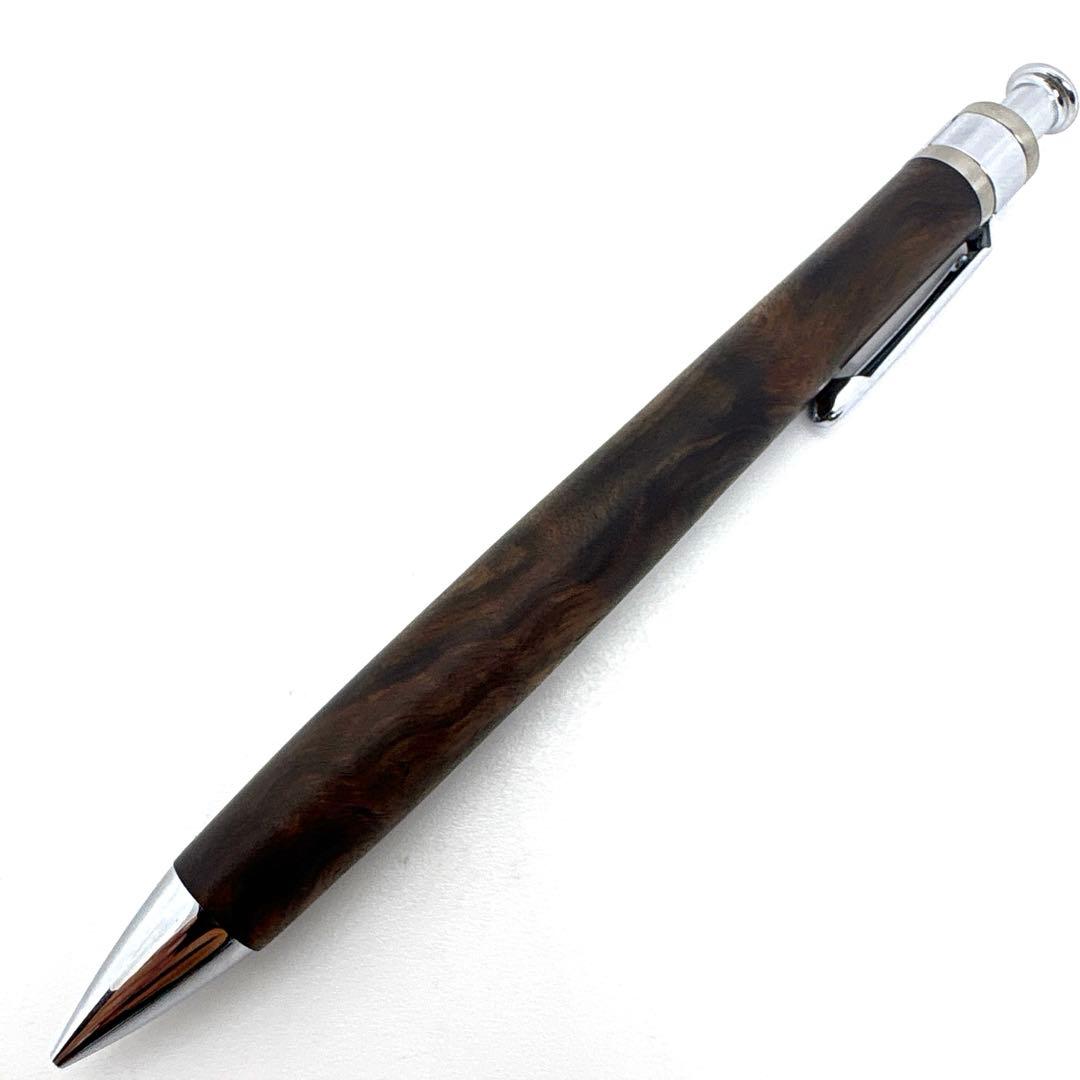 新品即発送 工房楔 ペンシル楔 黒檀 こぶ杢 シャーペン ①