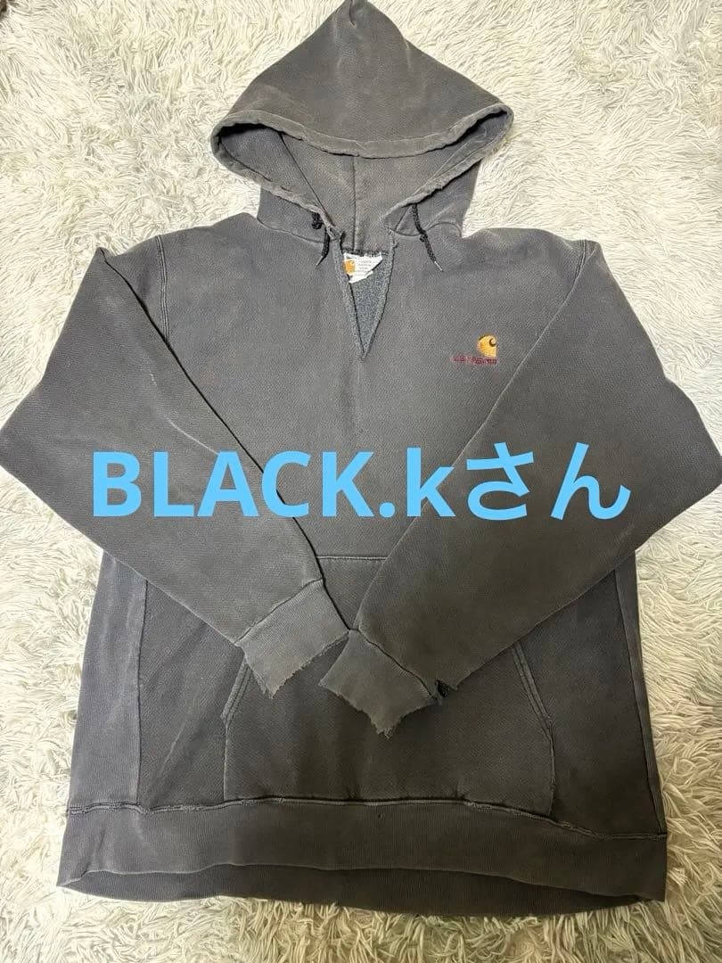 80's CARHARTT パーカー 旧タグ USA製 ブラック L相当