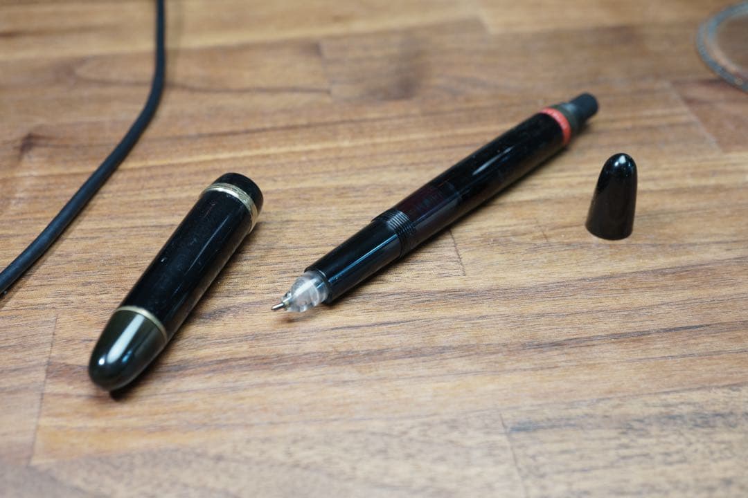 ロットリング ロールクリ 透明ニブ 万年筆 セルロイド/エボナイト 廃番製品