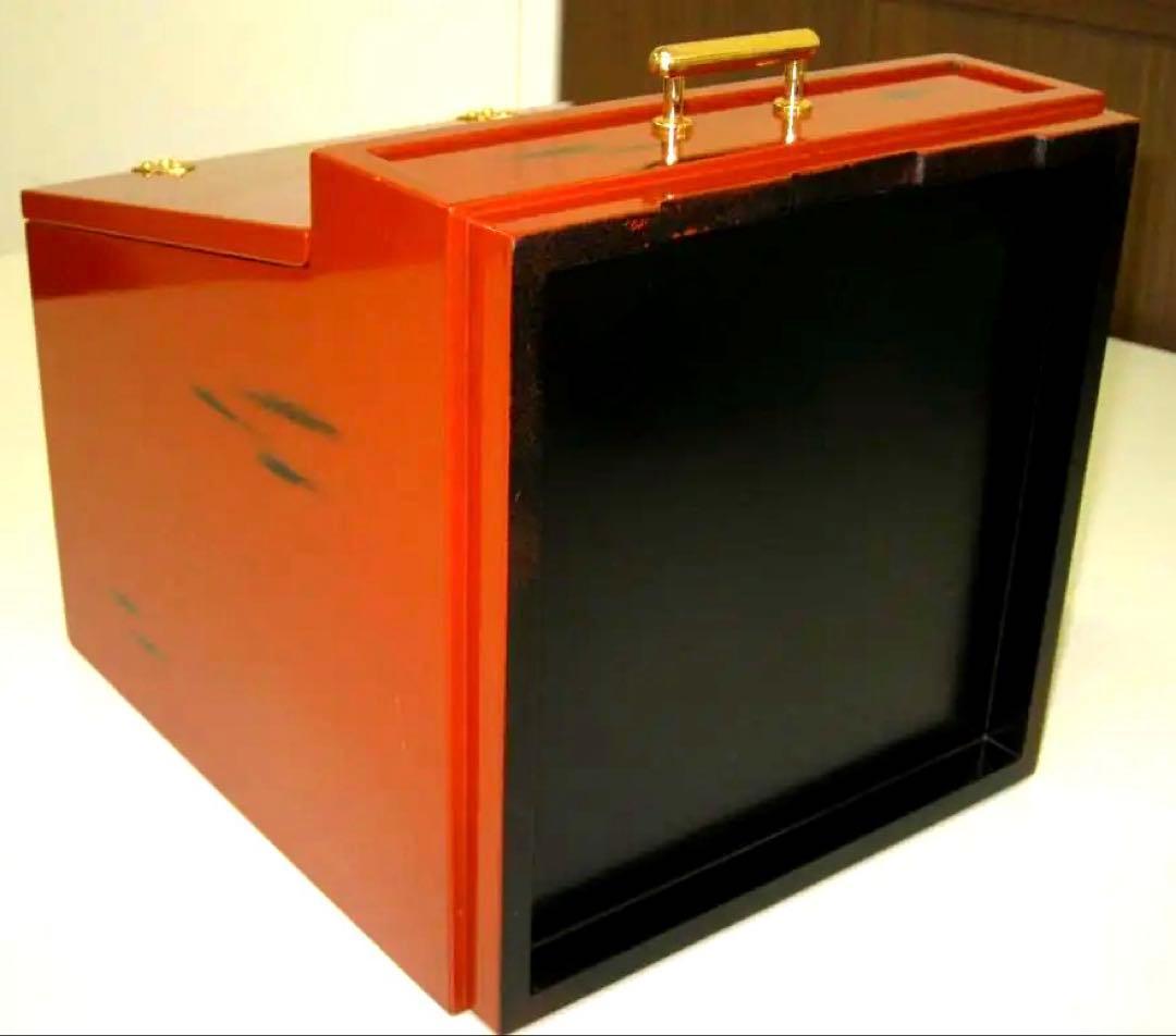 廃番品　メイクボックス 小　紀州塗り　根来塗　鏡台　コスメボックス