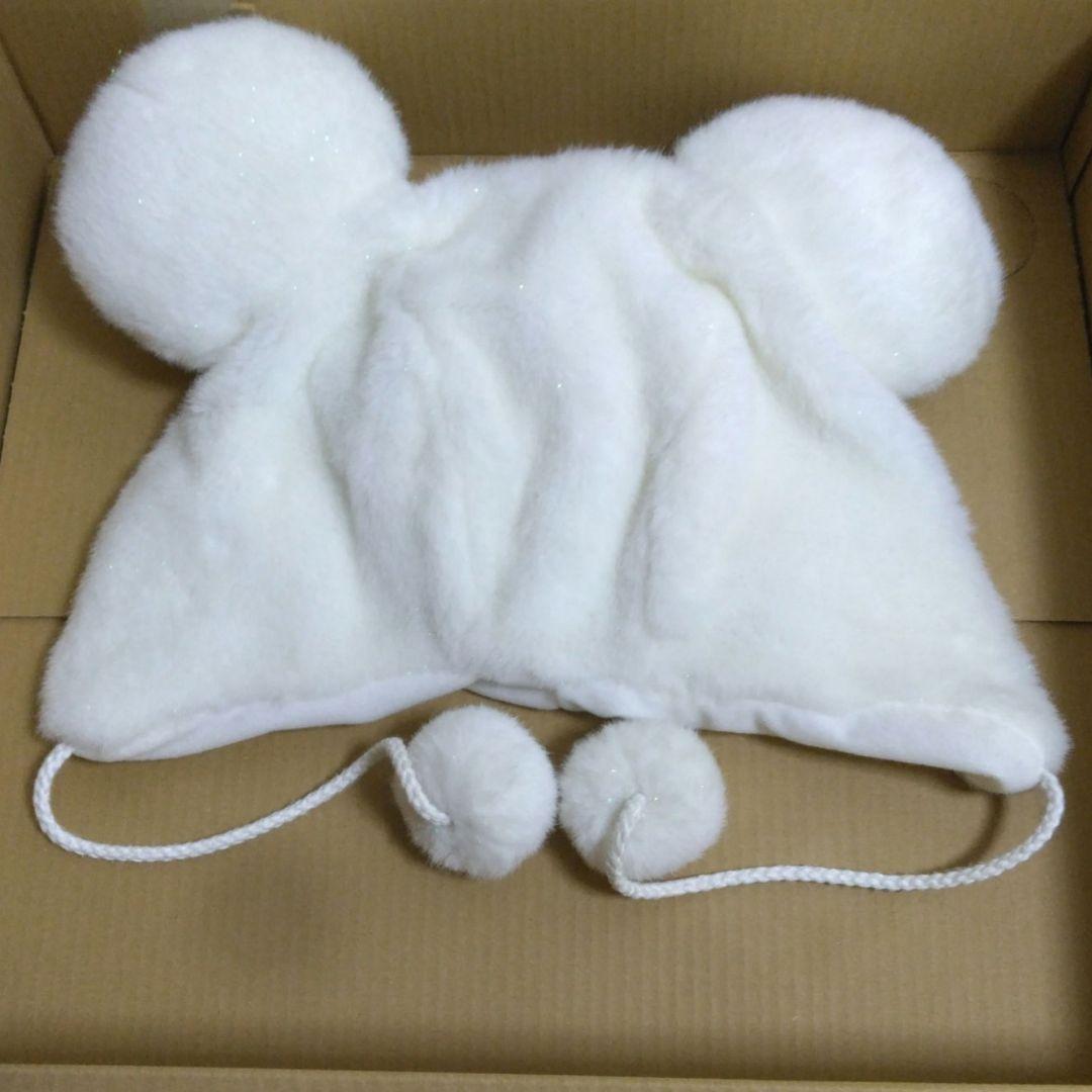 ディズニー　ミッキー　ファンキャップ　白　黒　セット　ペア　ぬいぐるみ　帽子