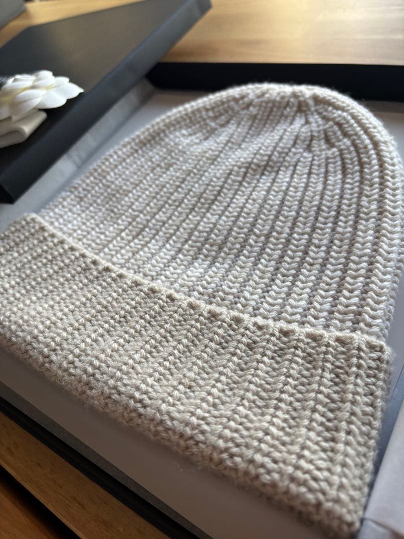 CHANEL シャネル カシミヤ混合 ビーニー ニットキャップ ベージュ
