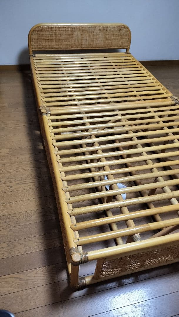 MAXさま専用 藤(ラタン)のベッド 直接引き渡し限定　2台セット