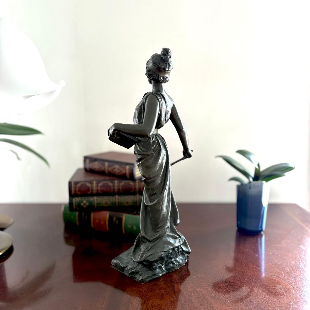 SIBYLLE アンティークブロンズ像 約35cm 置物