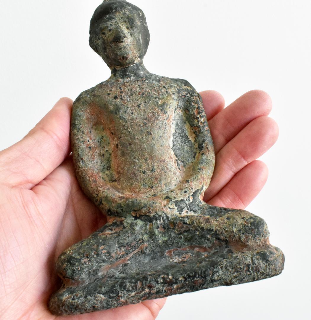 8〜10世紀頃 東南アジア タイ青銅製仏像 /古美術 古銅 鋳造 金銅仏 ブッダ