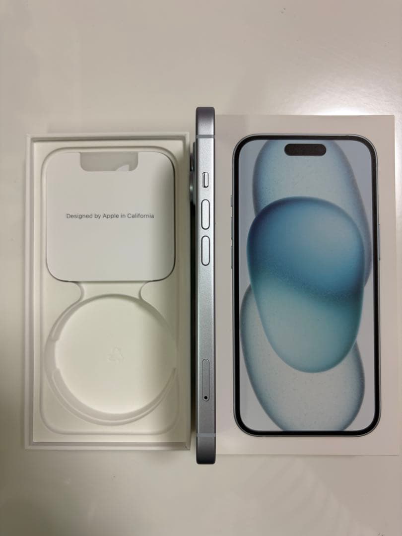 iPhone15 128gb ブルー（美品） バッテリー最大容量91%