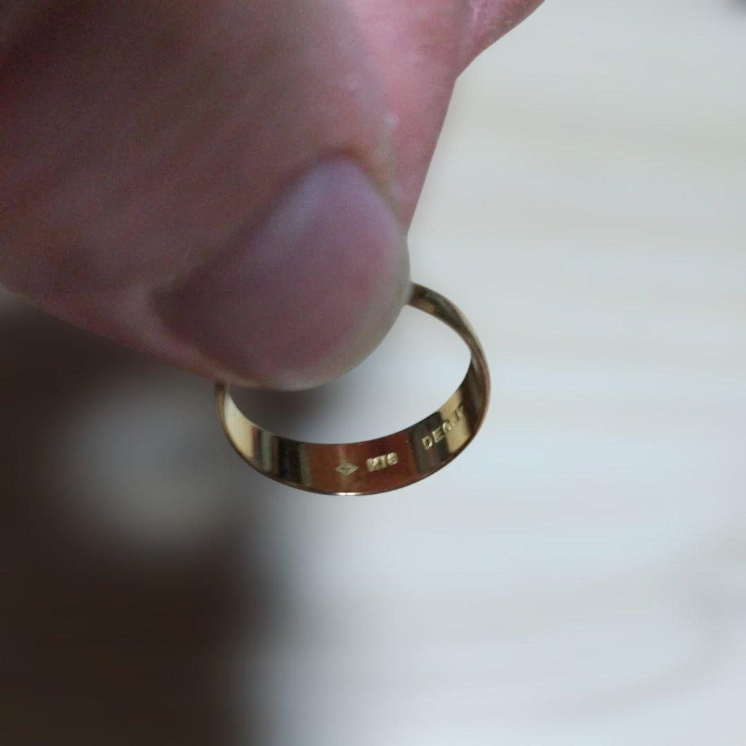 ゴールドリング 18K 約16号 模様付き2.5g