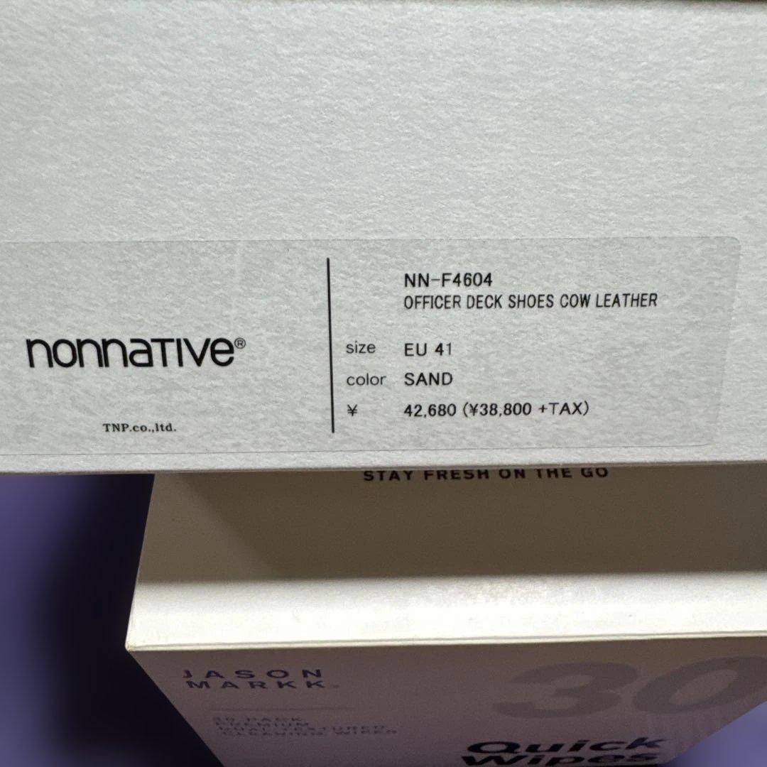 靴 nonnative OFFCER DECK SHOES COW LEATHER