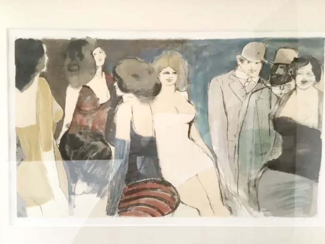 デビッド　シュノイヤー　リトグラフ作品　希少品“グループ”