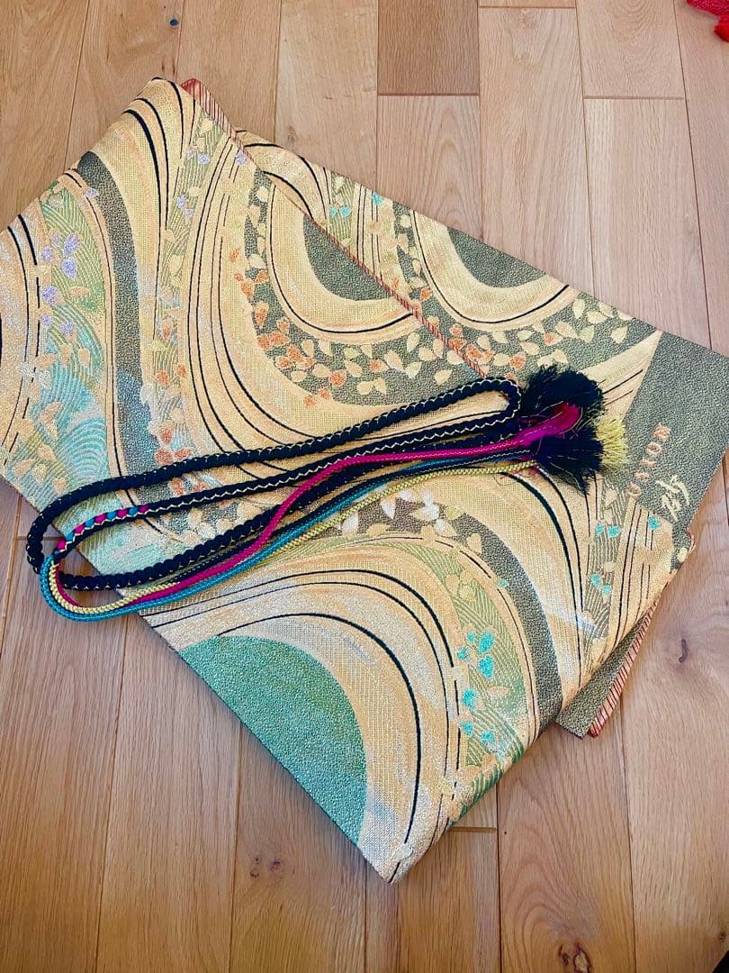 S*様 振袖　振袖フルセット　着物　市松　桜　金彩　美品