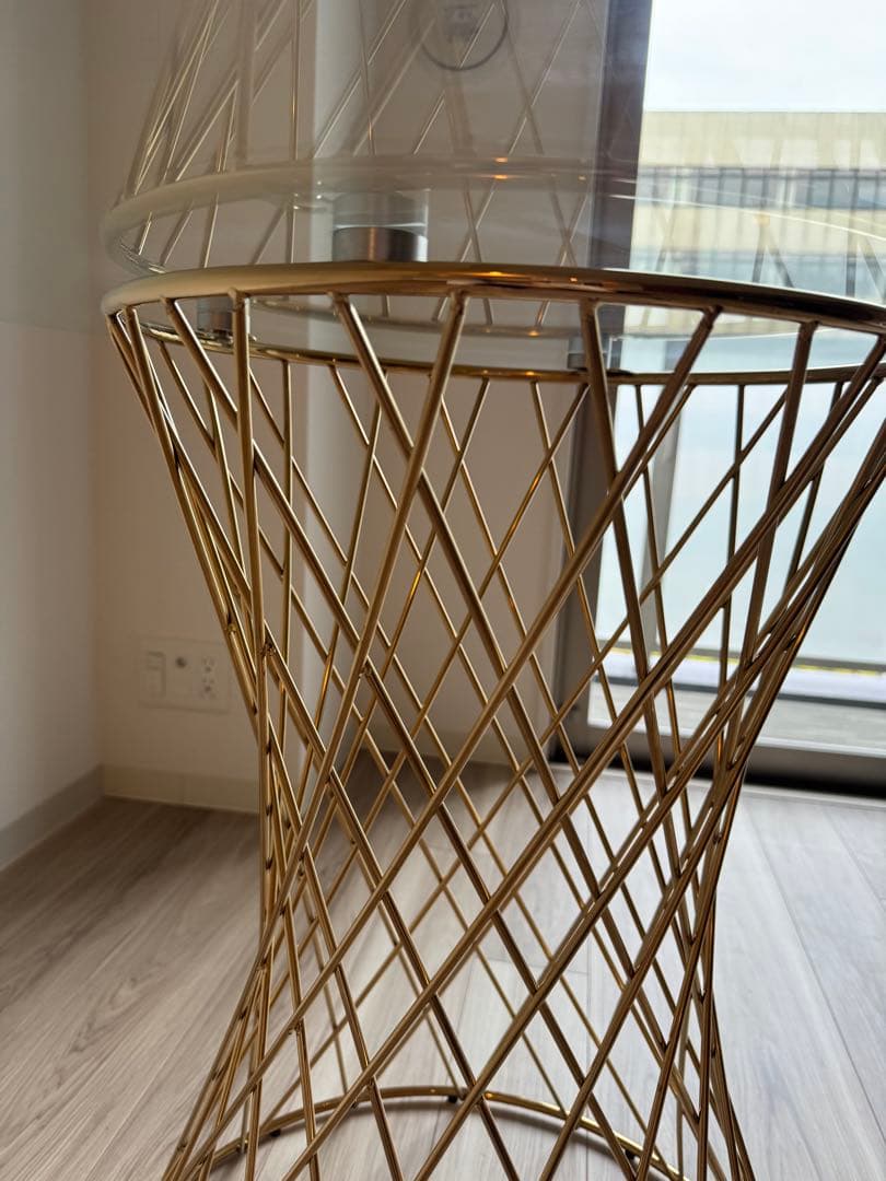 フランフラン　ダイニングテーブル　ガラス