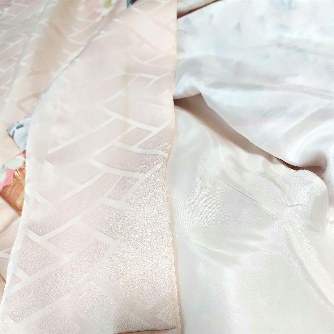 振袖フルセット(8点)・成人式・落款有り・作家物・くすみ・ピンク・胴裏正絹