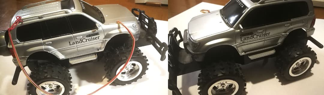 ラジコン2台／三菱：パジェロ・トヨタ：ラウンドクルーザー/充電器（NIKKO）