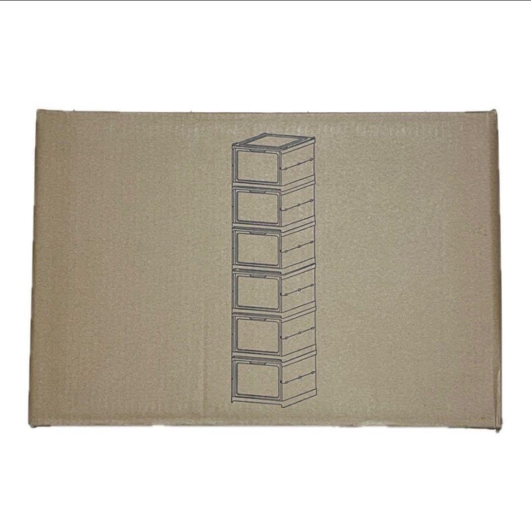 【2個】クリアボックス 6段 簡単設置 ディスプレイボックス 折りたたみ