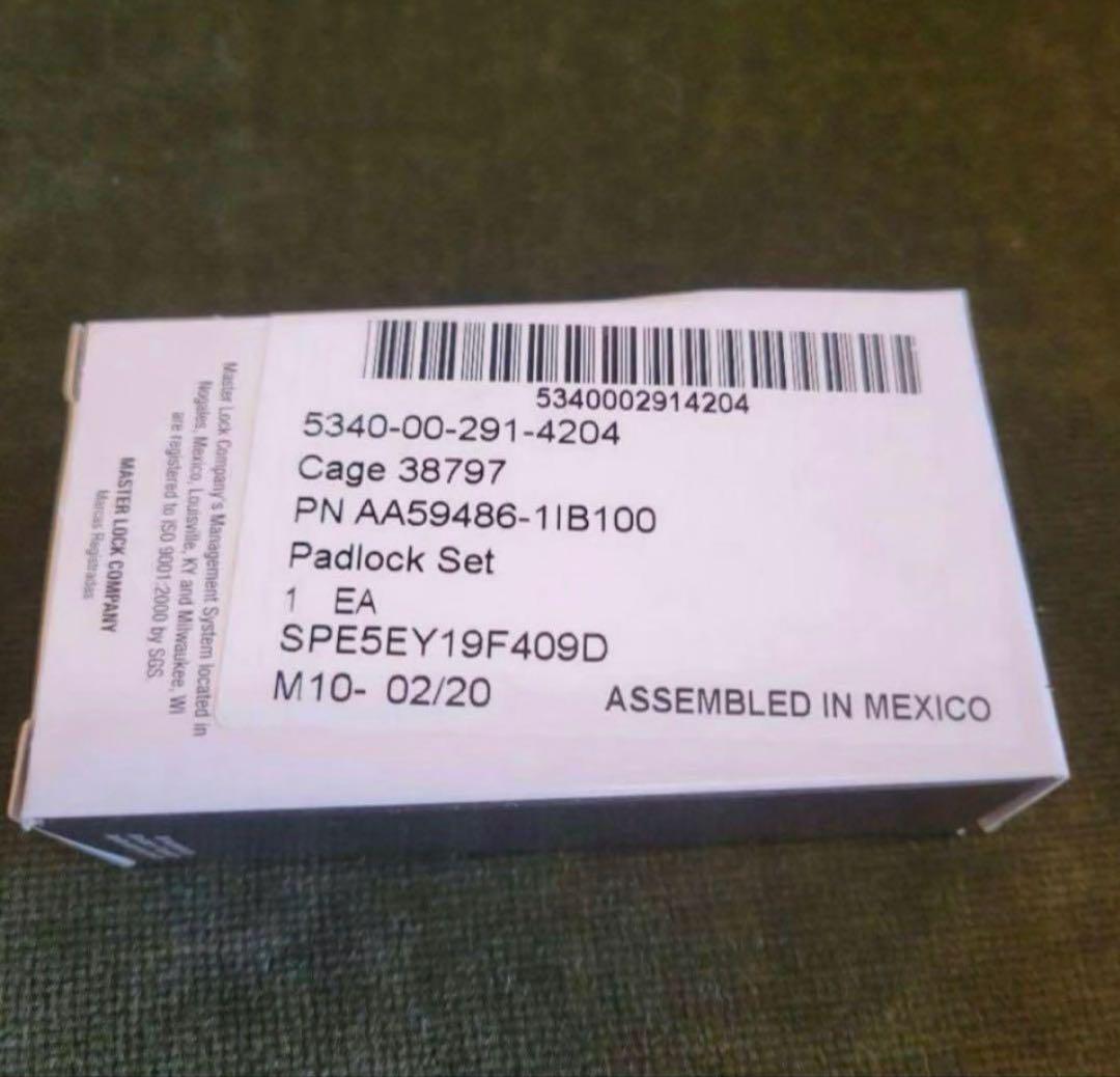 【値下げ】未使用 10個セット マスターロック 南京錠 米軍 ミリタリー