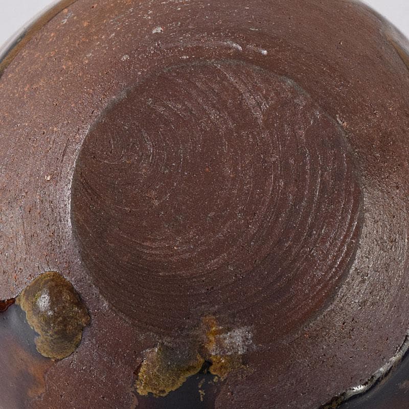 茶道具　石田陶春作　丹波茶入　西陣織宝間道仕覆付　共箱　V　7862