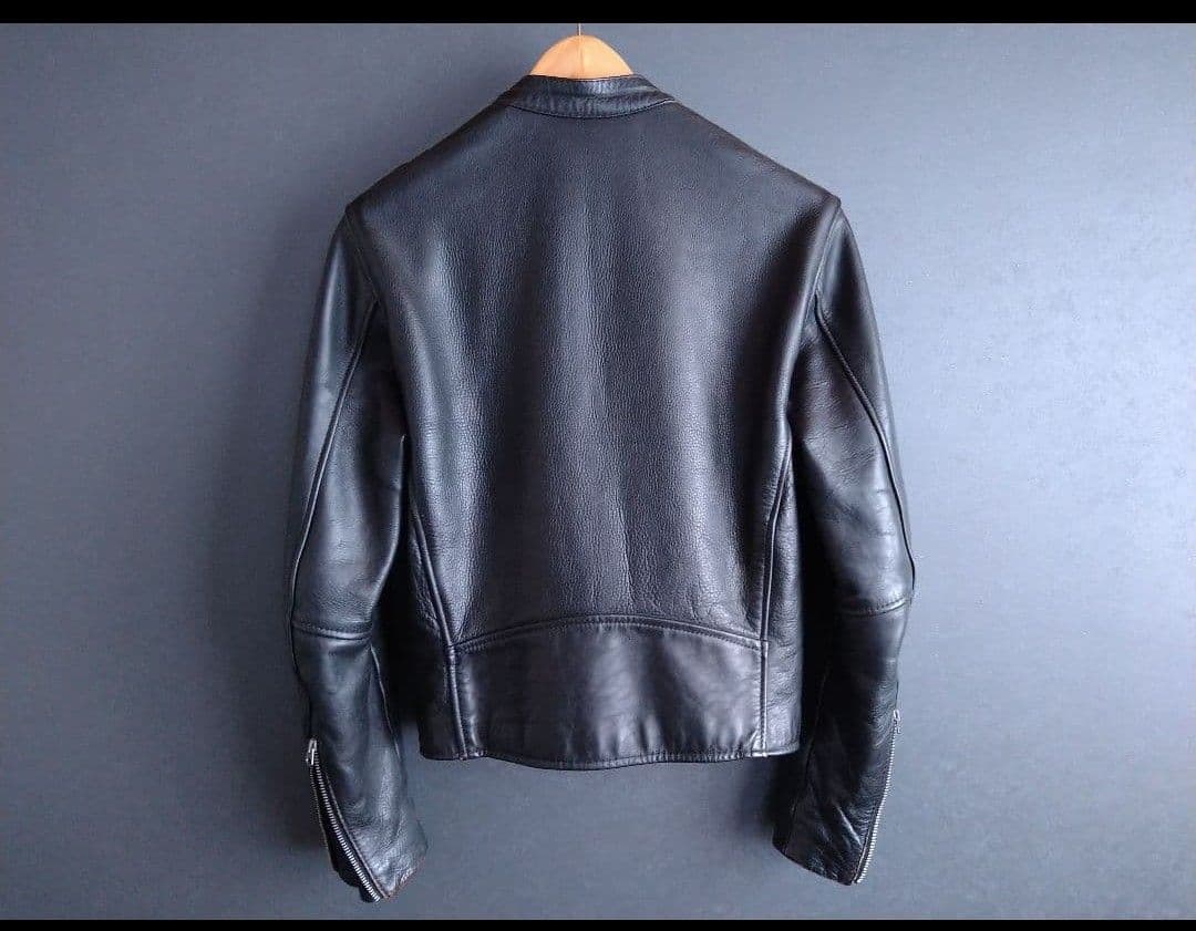 美品 バンソン ライダースジャケット シングル ダブル ヴィンテージ レザー
