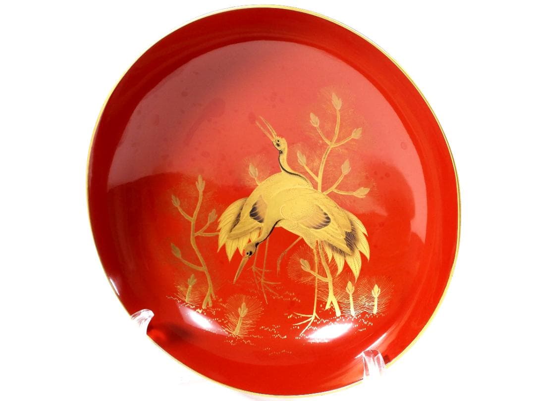 明治　朱塗　金蒔絵　漆器　木製　七ツ組　雅な雰囲気漂う盃 7点セット