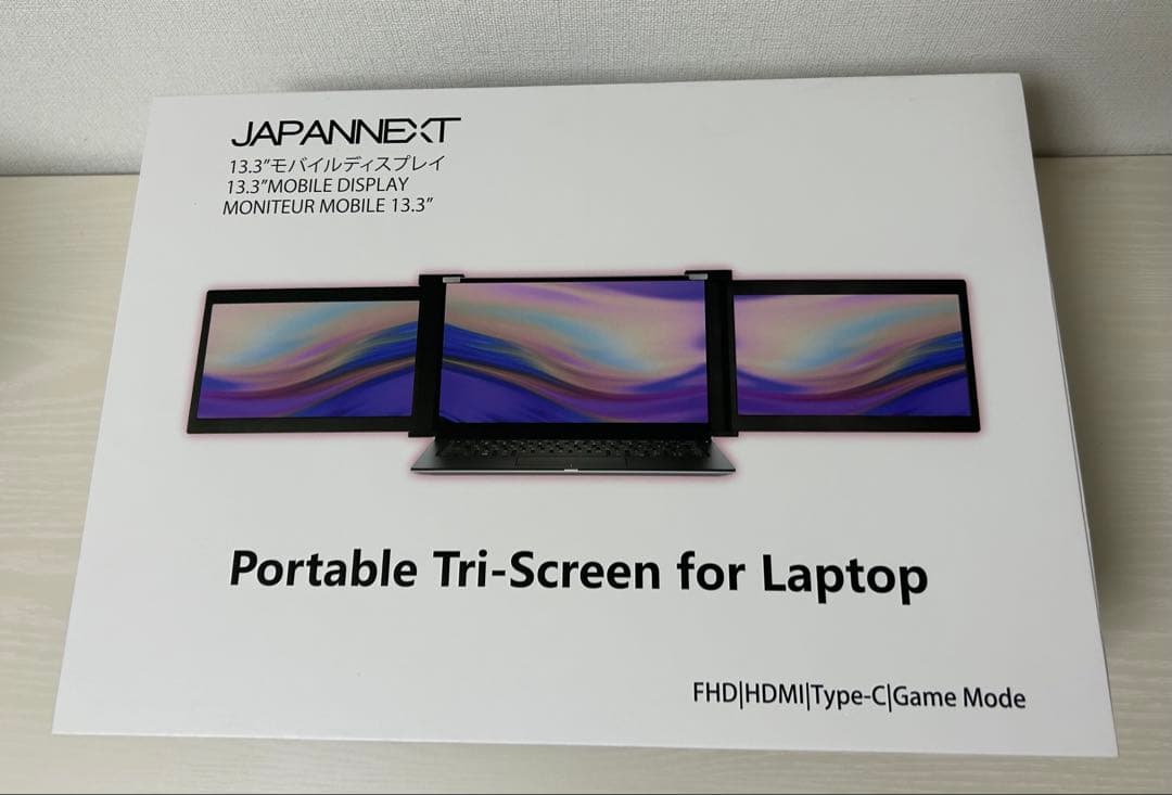 JAPANNEXT モバイルモニター 3画面 対応13.3インチ