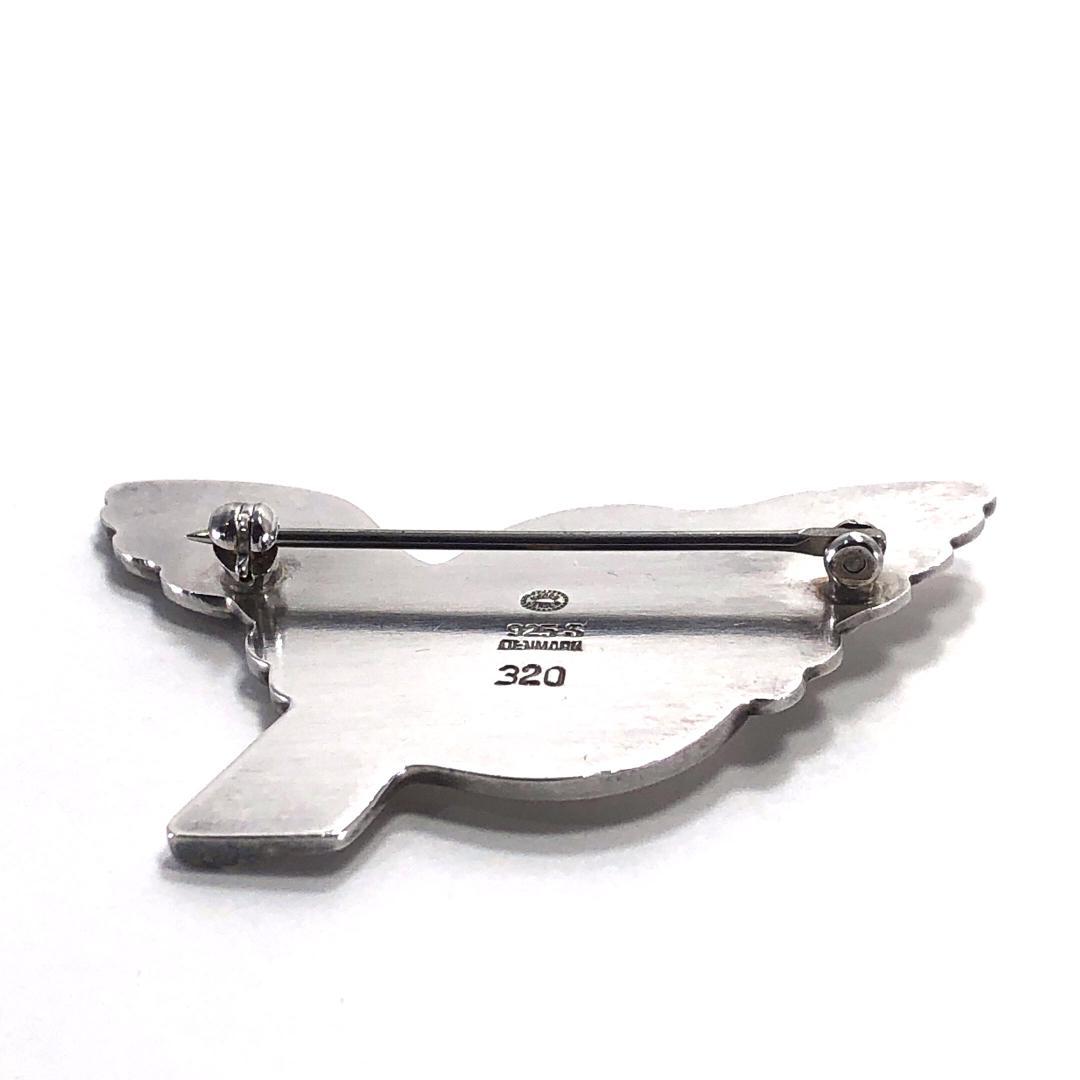 【美品・箱付き】ジョージジェンセン／トリ モチーフ ブローチ SV925／320