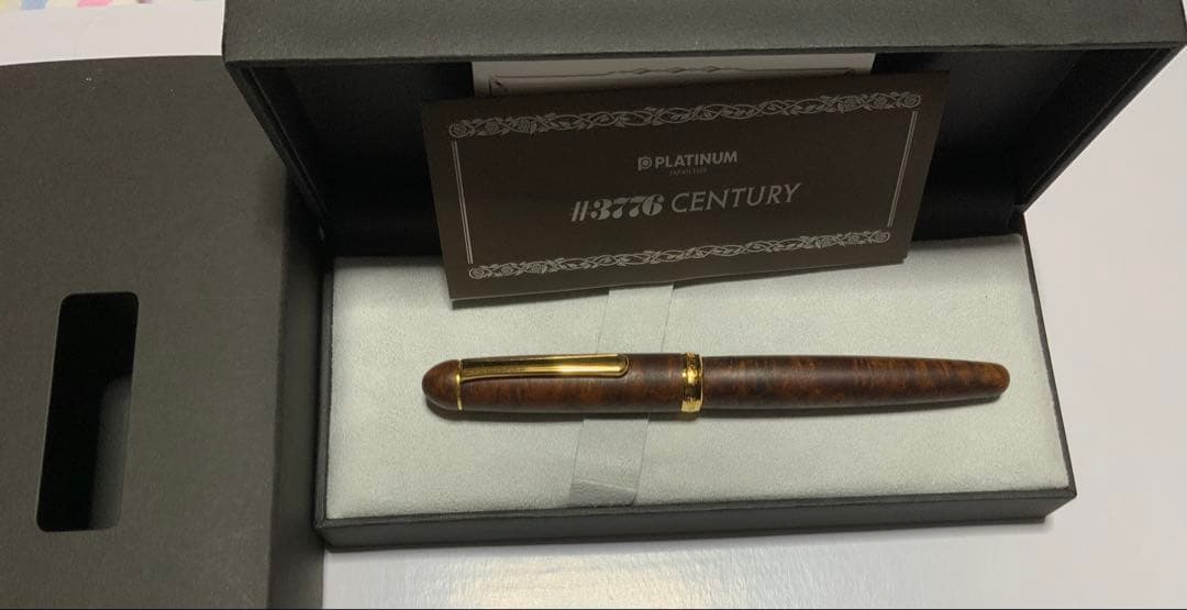 プラチナ アカブライヤー万年筆　ペン先14K 中字 最終値下げ