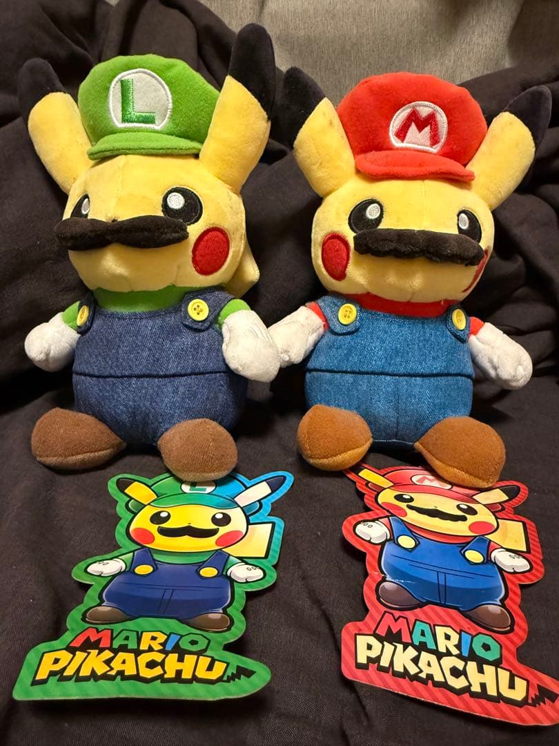 マリオピカチュウ&ルイージピカチュウぬいぐるみセット