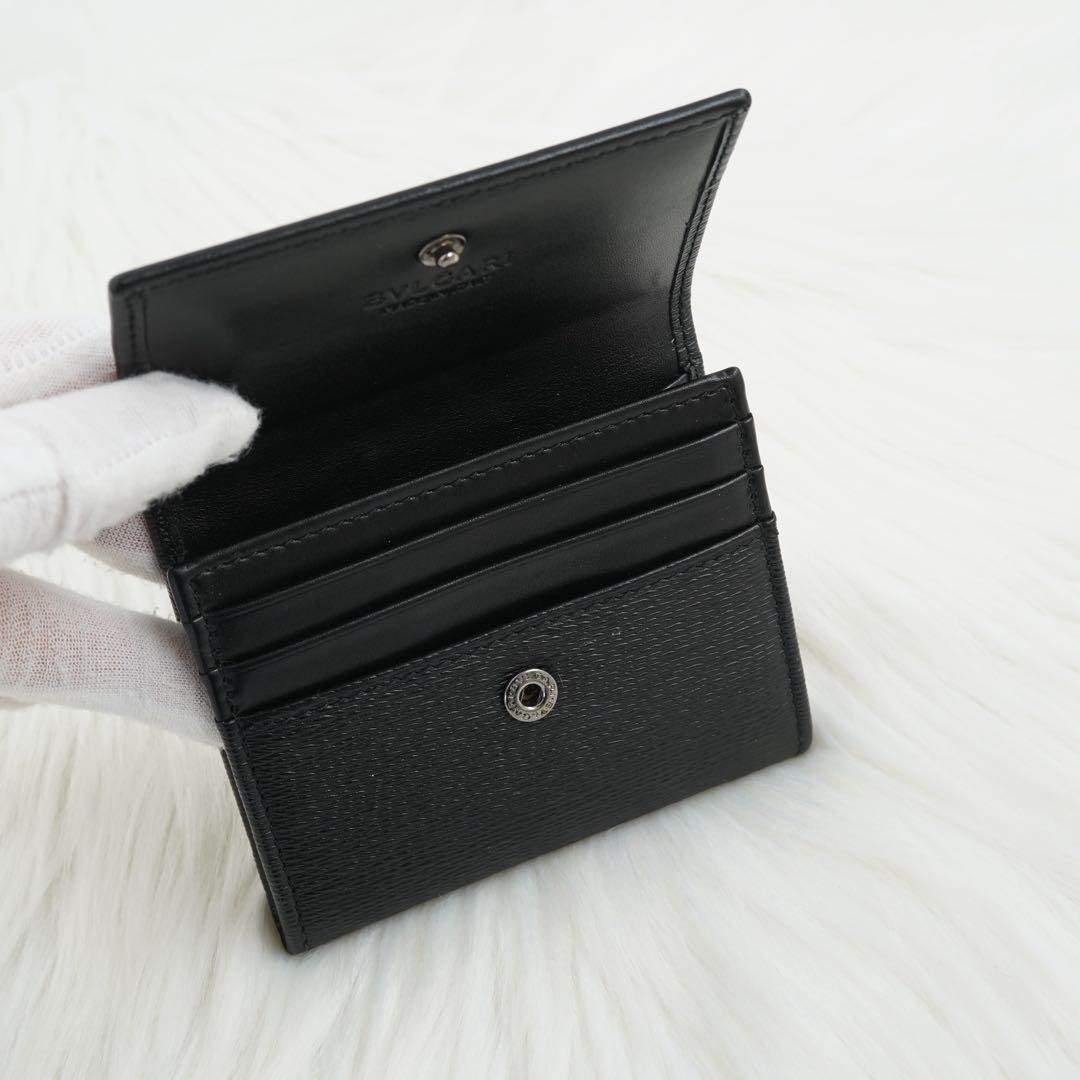 未使用品　箱・カード付き　BVLGARI ブルガリ　小銭入れ　ケース　黒