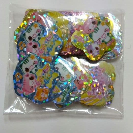 平成レトロ シール ホログラム フレークシール クーリア ネコ ホログラム レア