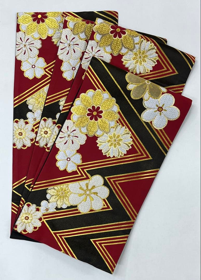 振り袖　フルセット　 玄才　金彩　しつけ付　成人式　深緑　全通長尺袋帯　590