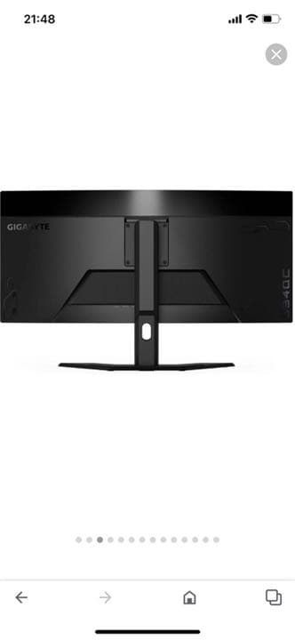 オシャレゲーミングモニター　曲　ギガバイト モニター g34