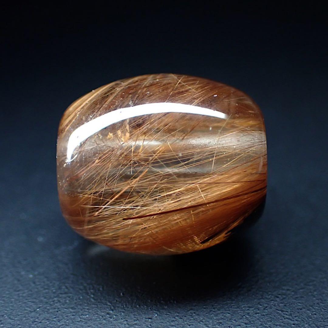 【中国産】ルチルクォーツのビーズ